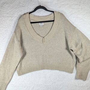BDG Light Tan V-Neck Sweater